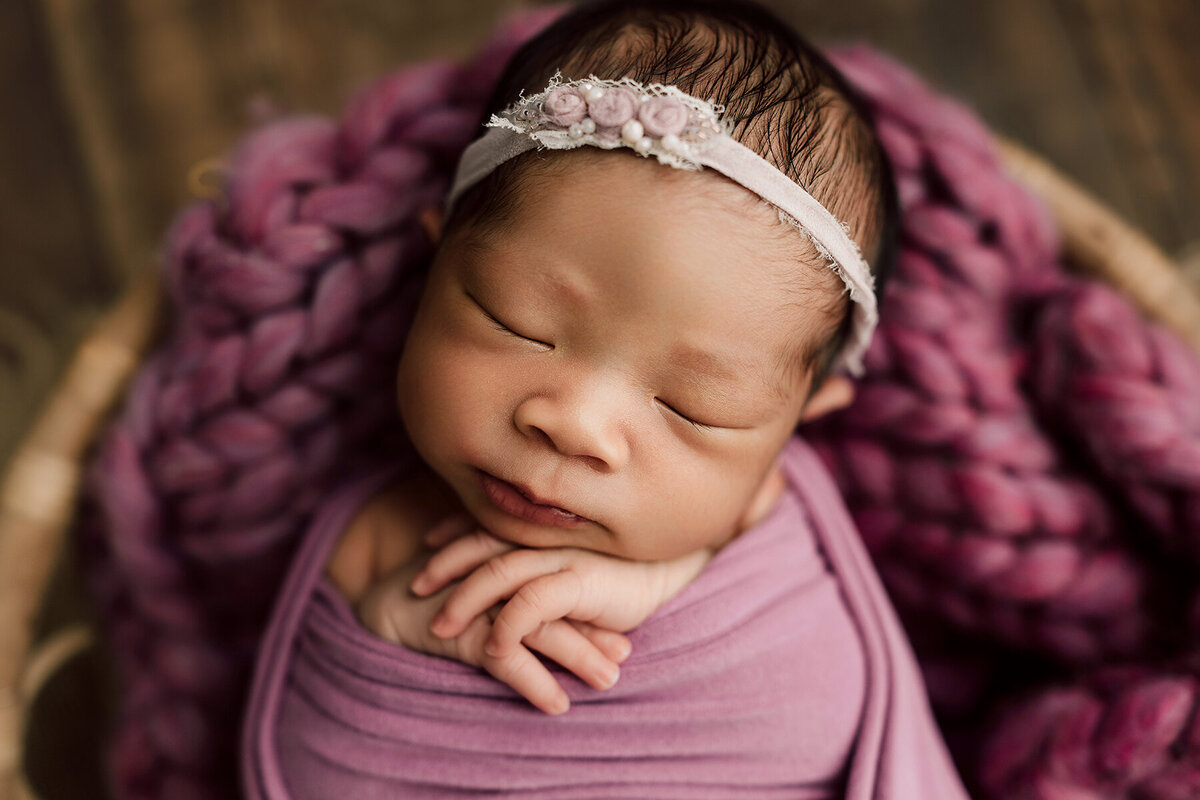 baby girl in purple in fort  collins colorado
