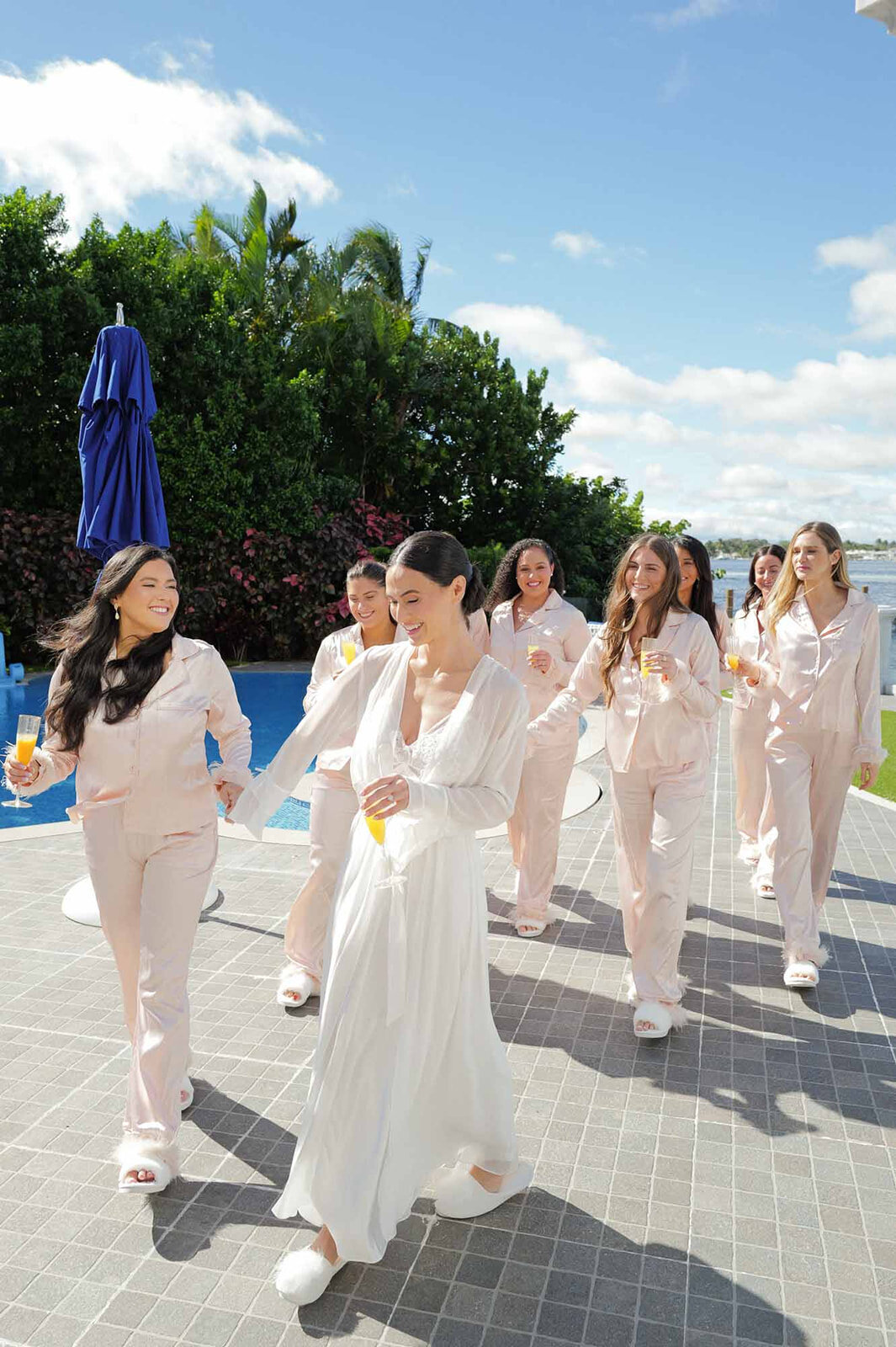 bridesmaids inspiration wedding pjs palm beach wedding jupiter florida wedding anna caroline weddings