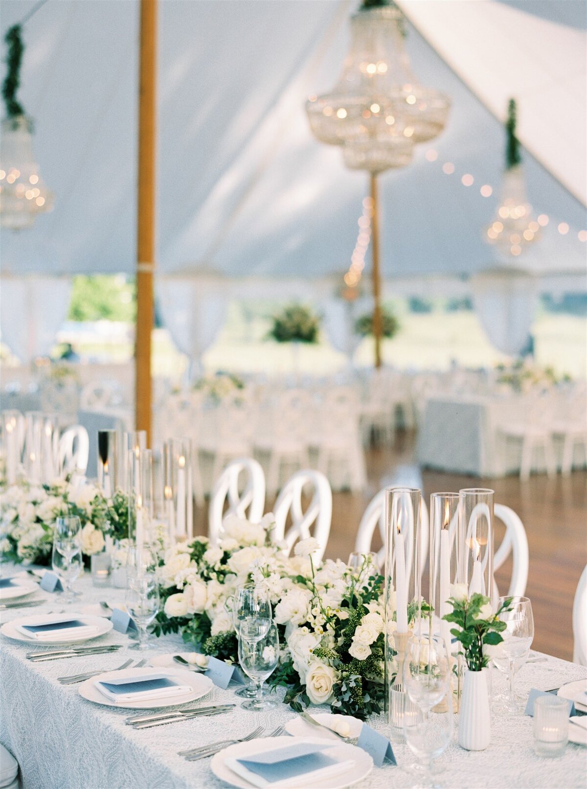 Blue, Green and White Private Estate and Tented Wedding in New England-3