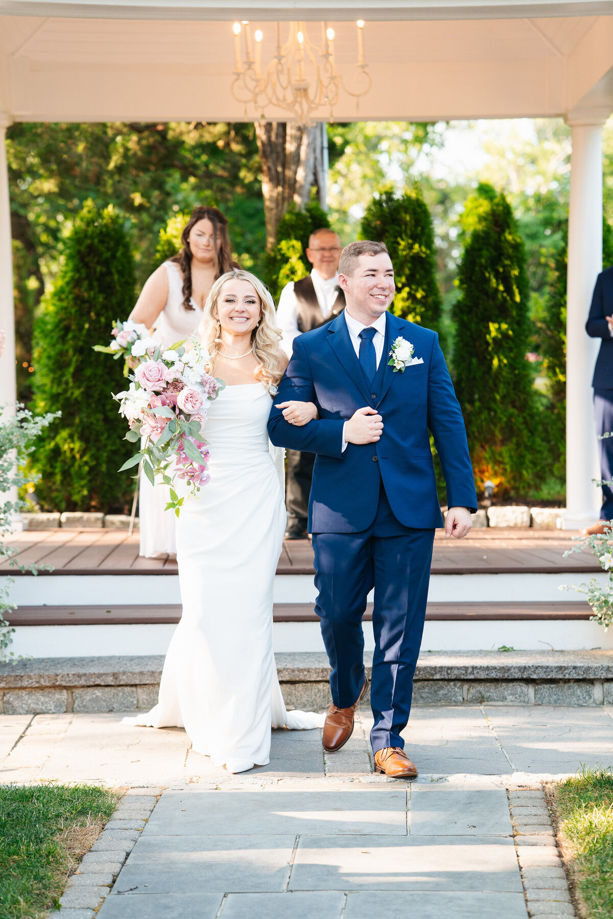 Wedding portraits at The River Club in Scituate MA with beautiful water views and soft natural light