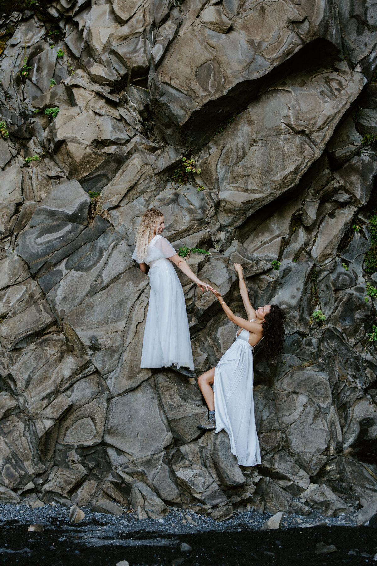 Black Sand Beach Iceland Elopement