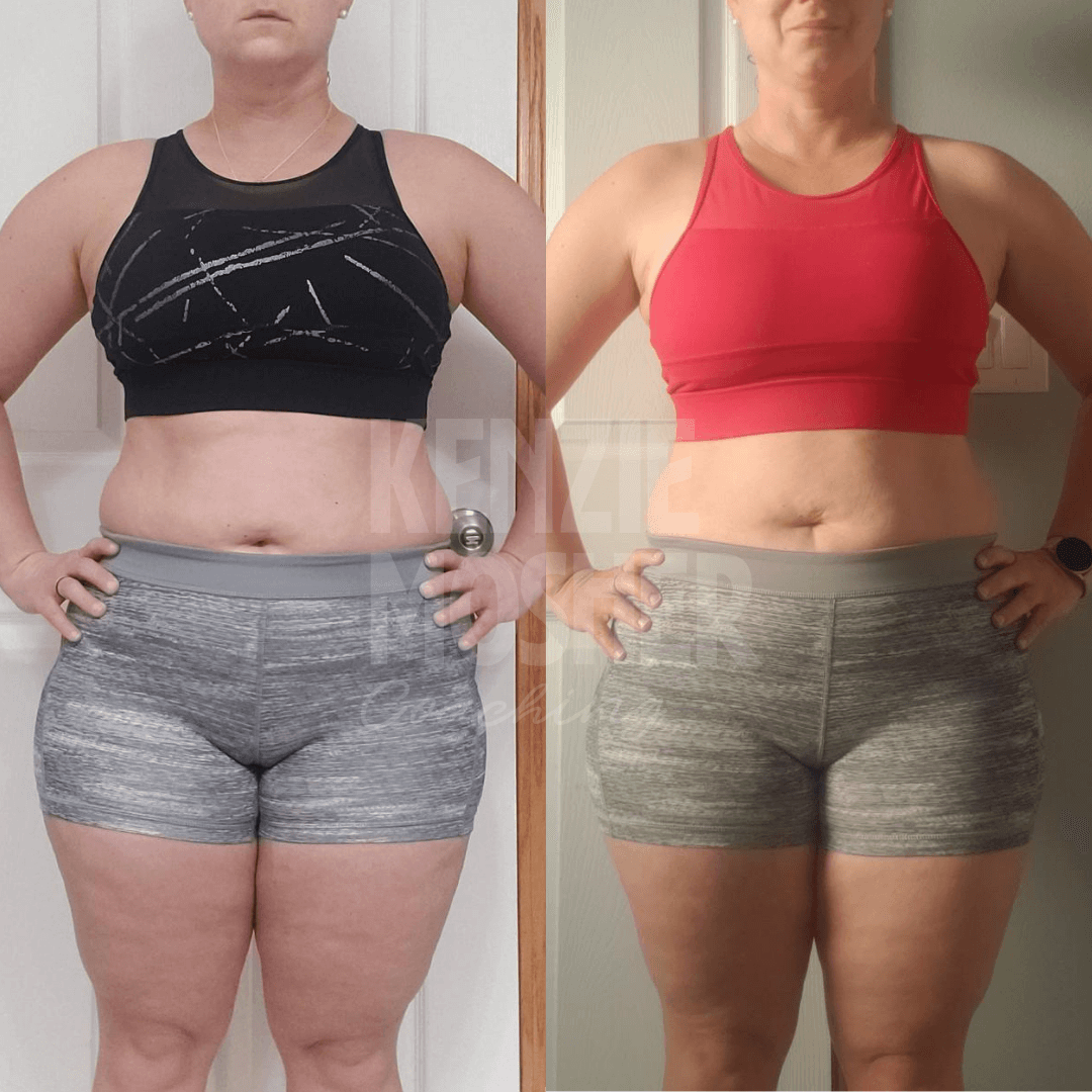 Women’s fat loss transformation using functional lab testing and coaching.