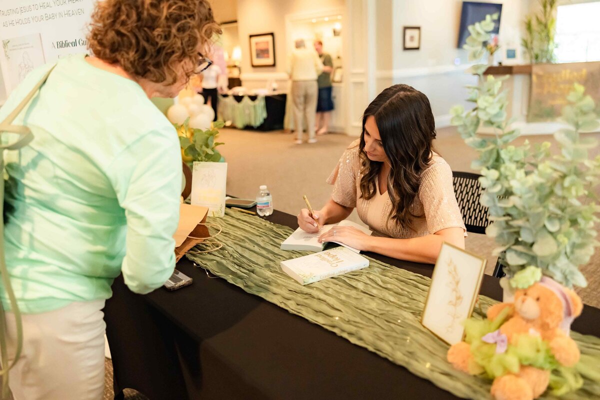 Ashley Opliger Cradled in Hope Book Launch Party, biblical book for grieving moms, miscarriage, stillbirth, infant loss, christian author (116)