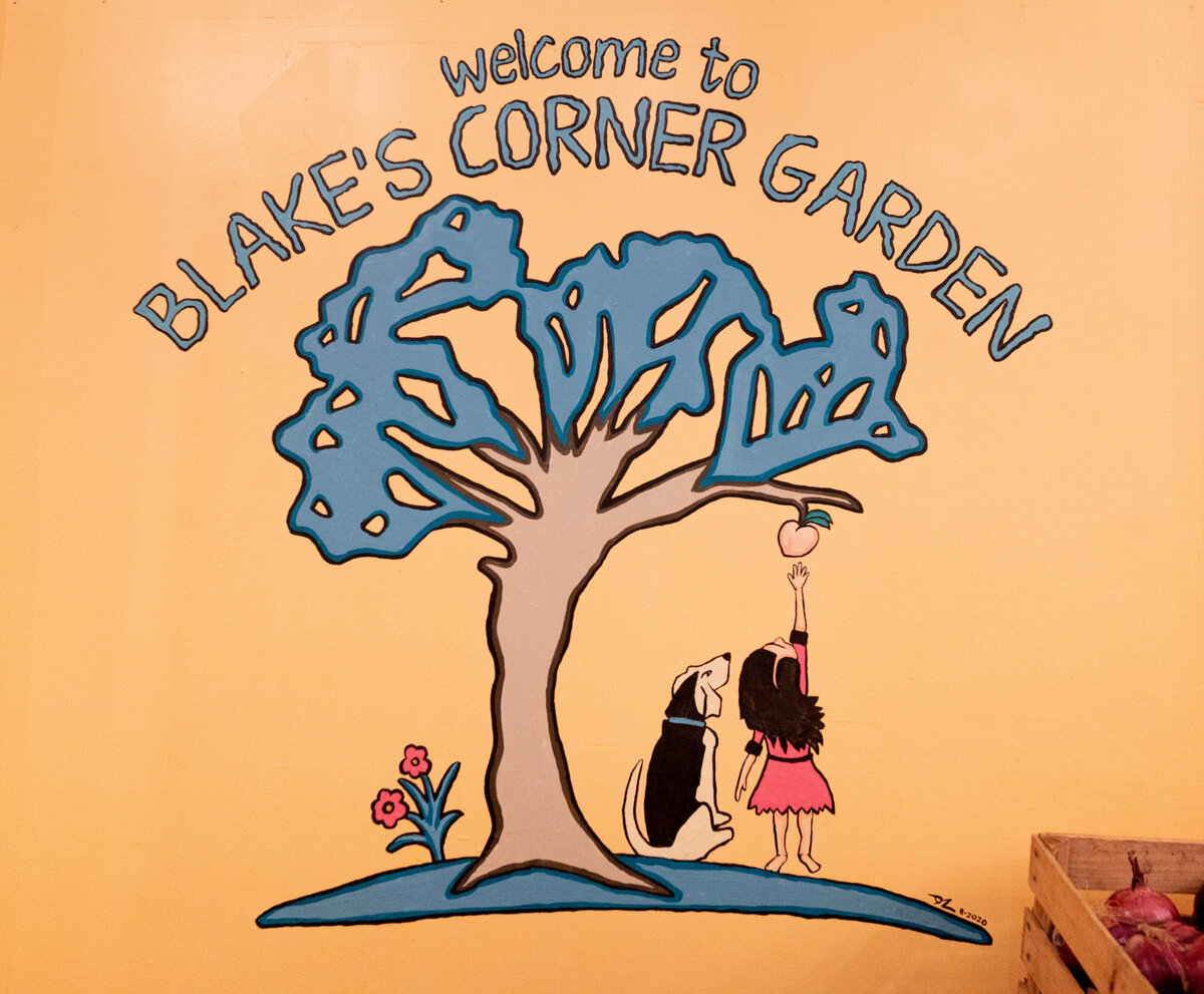 2020-08 Blake_s Corner Garden Mural - acrylic on wall - 50X50