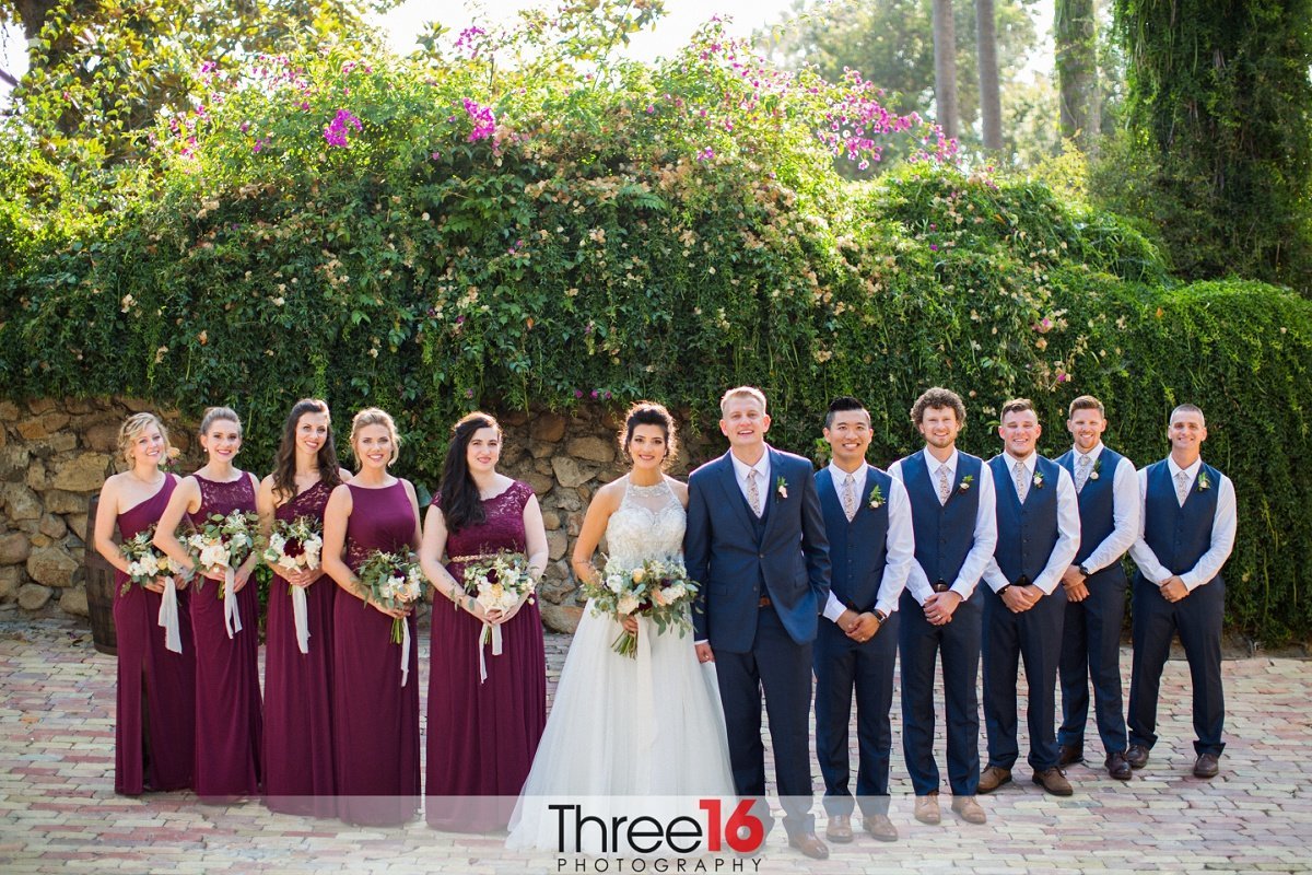 Bridal party at Rancho Buena Vista Adobe wedding