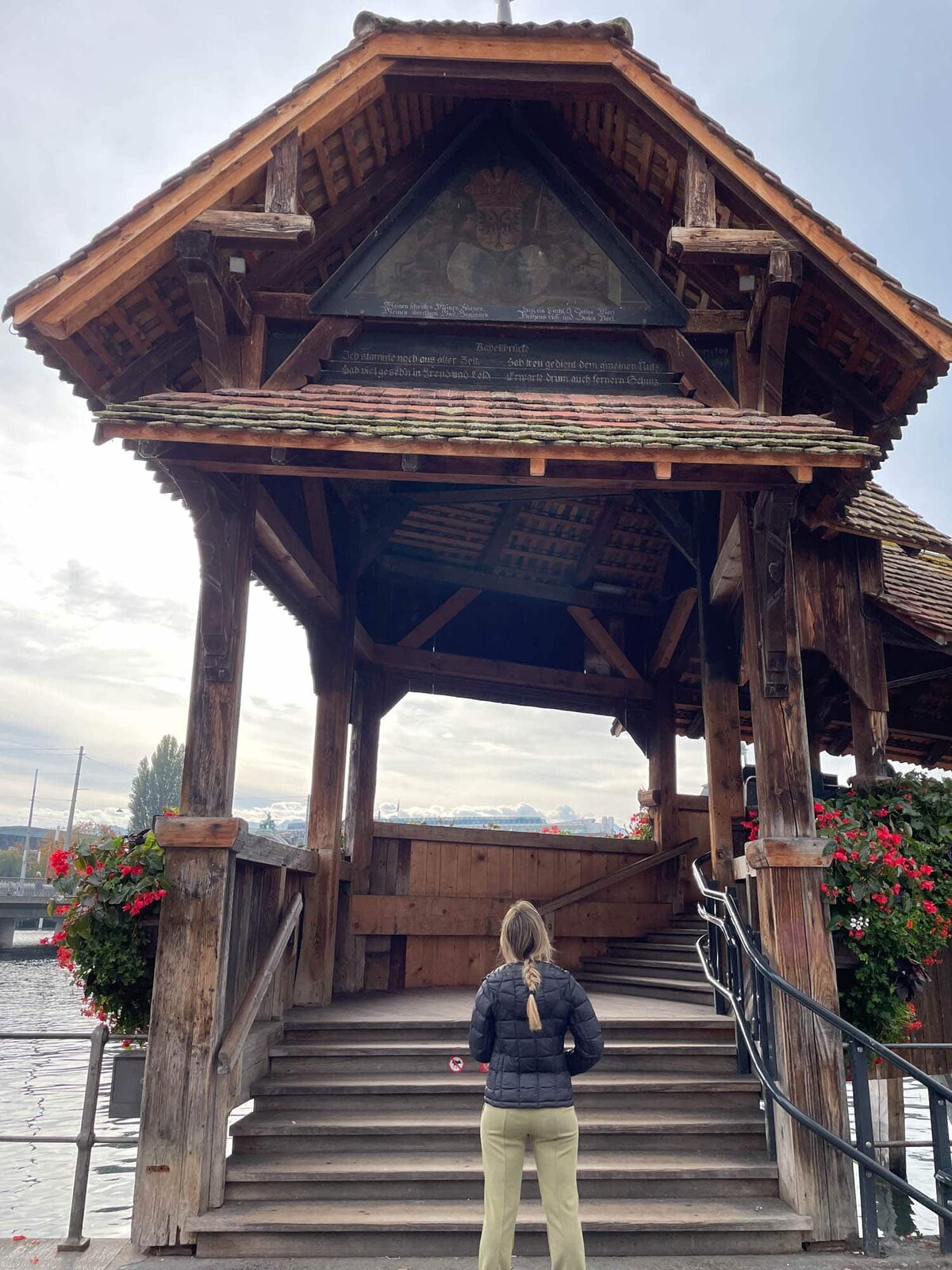 Colorado wedding and boudoir photographer in front of a bridge in Switzerland