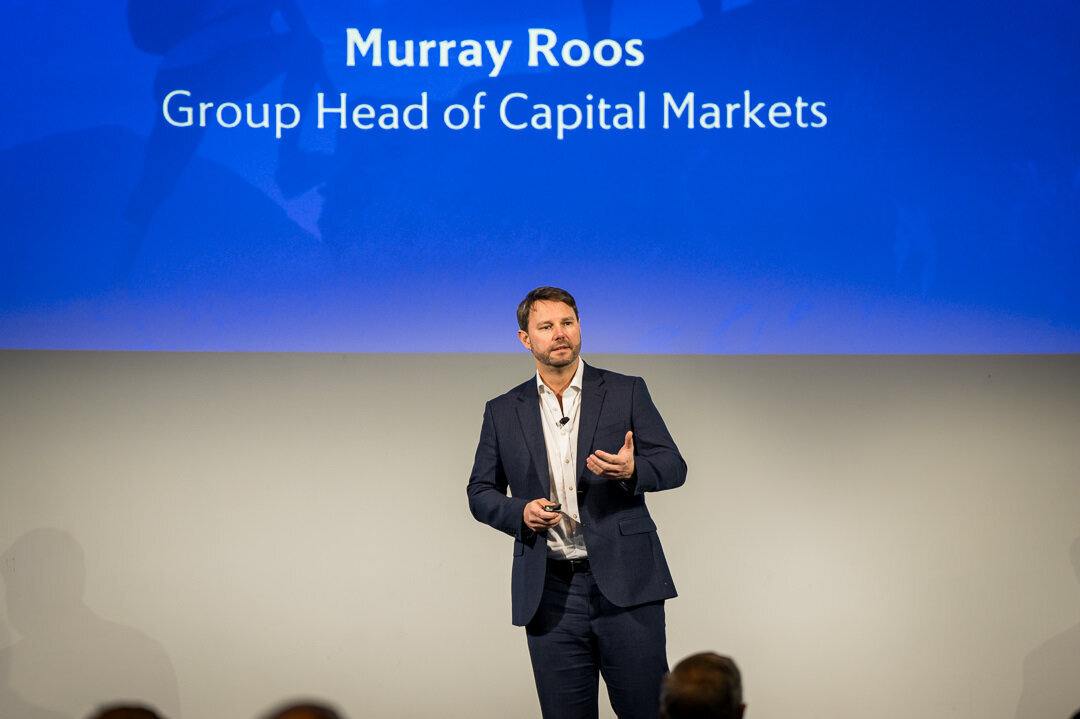 Corporate event photography of large audience attending keynote business presentation on stage new jersey.