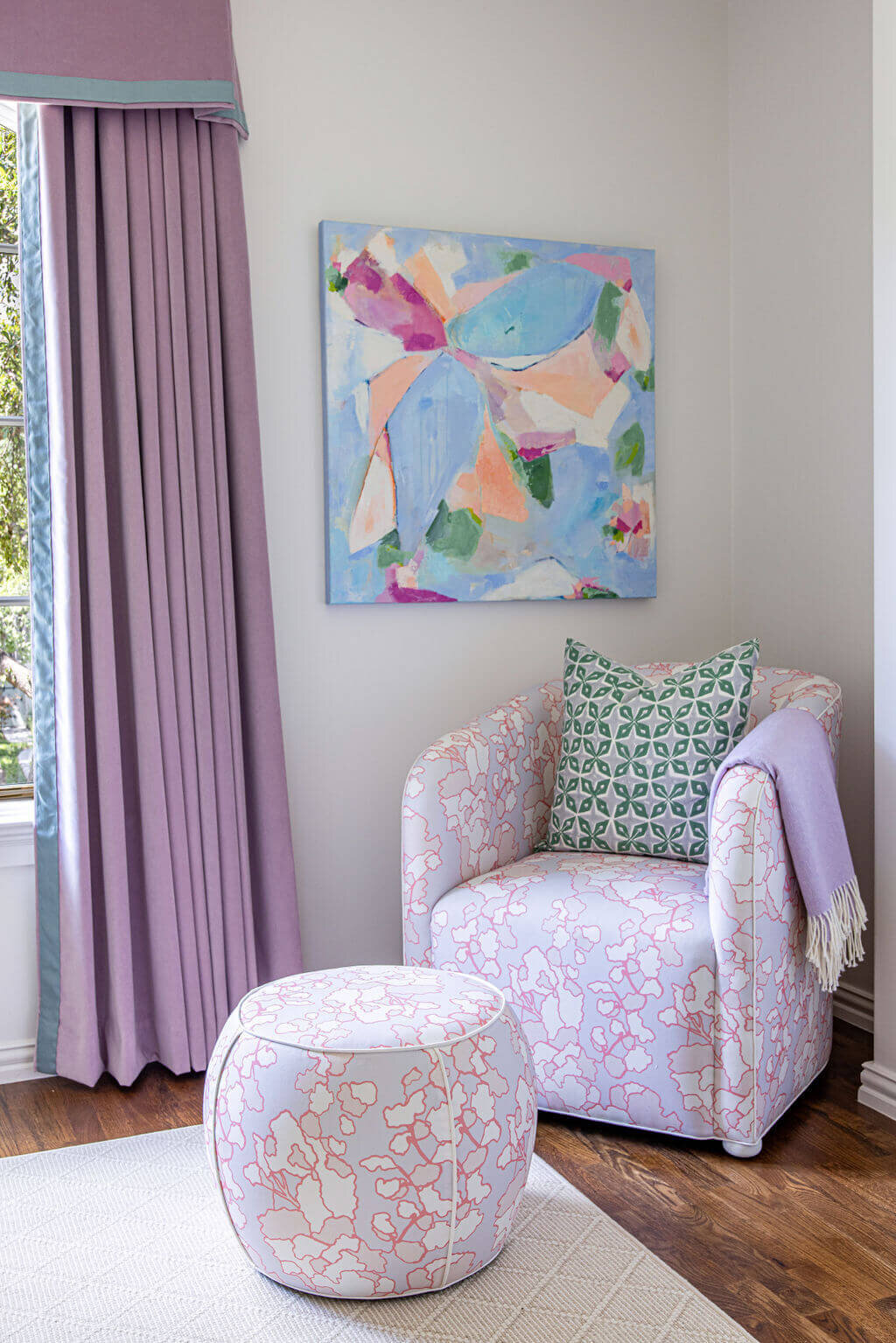 oyster creek studios university park purple chair and drapes