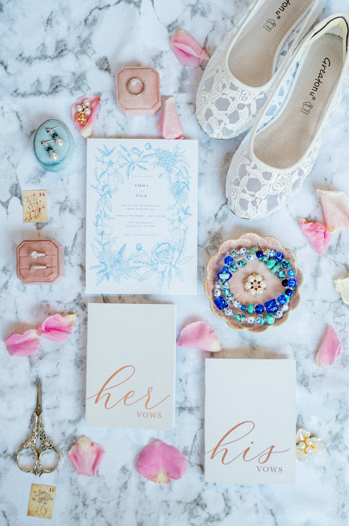 Flat Lay wedding details