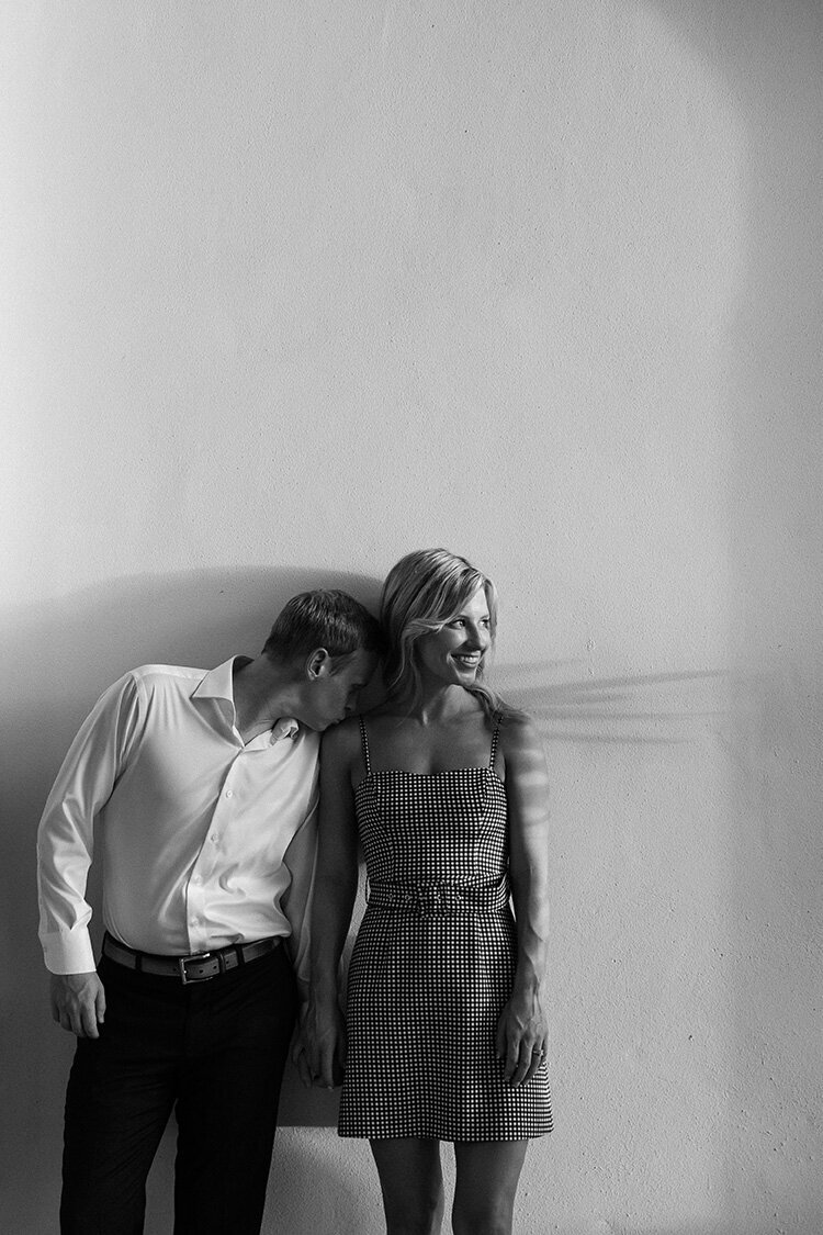 Modern black & white engagement portraits by Sarah Bradshaw