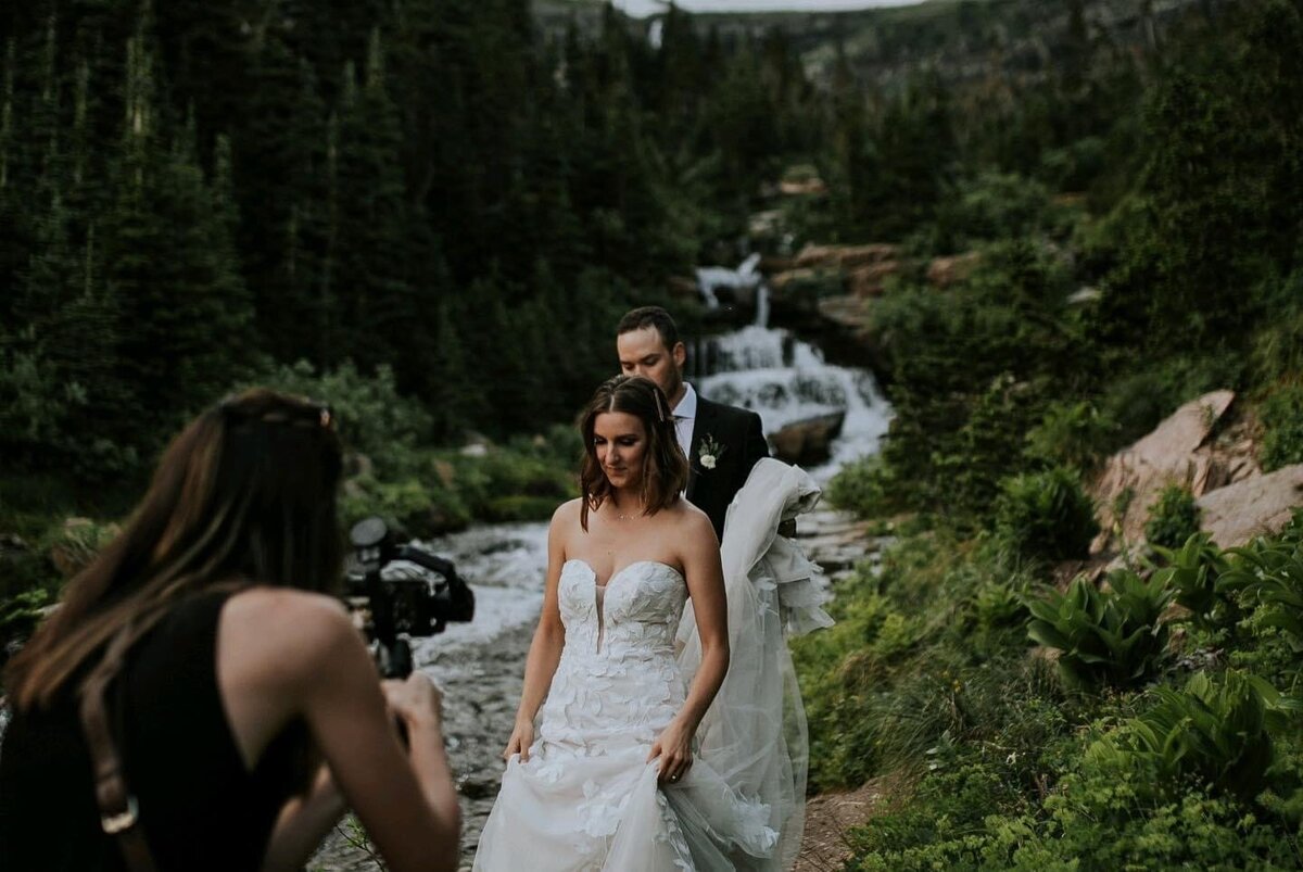 wedding montana nature couple elopement