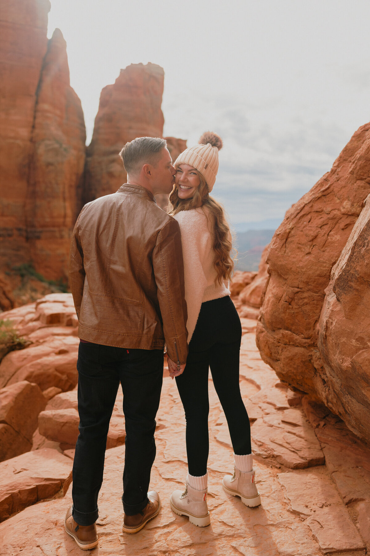Sarah Folkers Photo Sedona Cathedral Rock Elopement Engagement-1