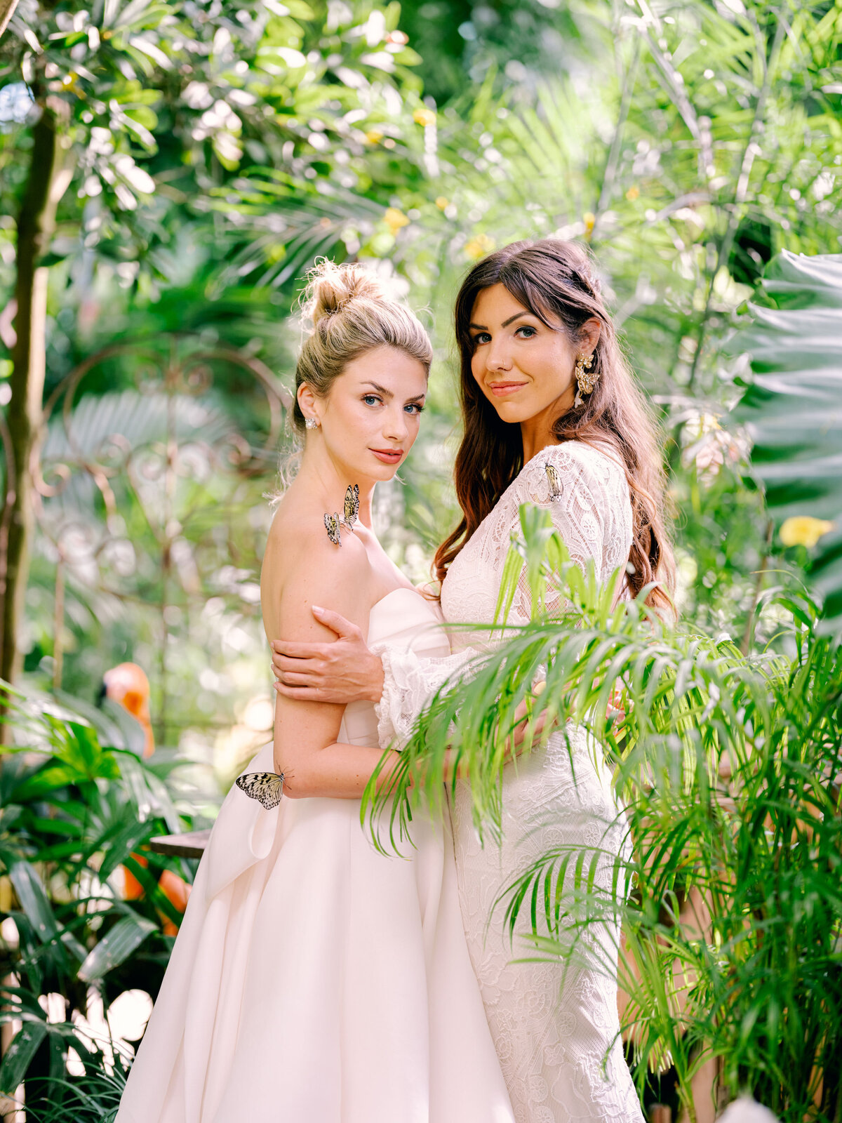 Two brides at their wedding in The Florida Keys