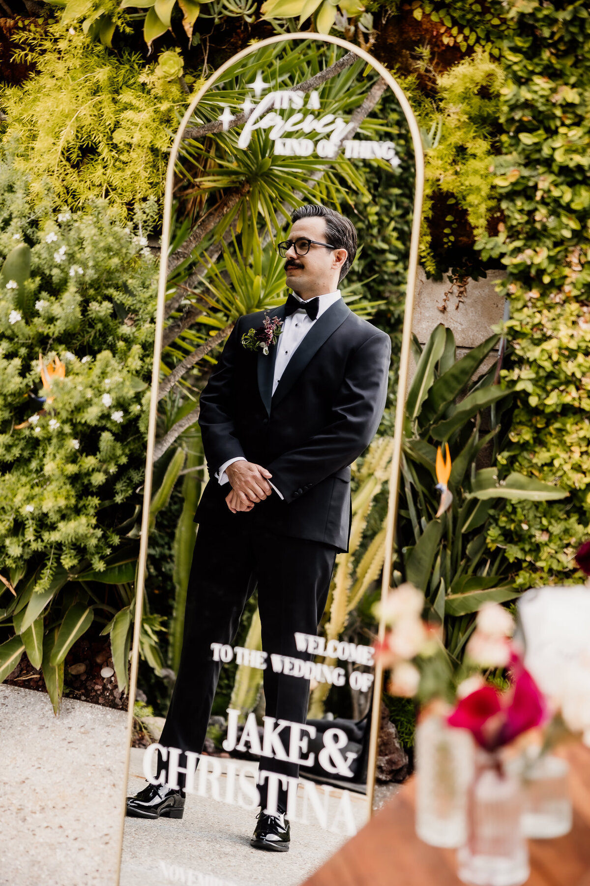Archer Inspired Photography - Christina and Jake Wedding - Smog Shoppe Los Angeles - First Look and Couple Photos-6