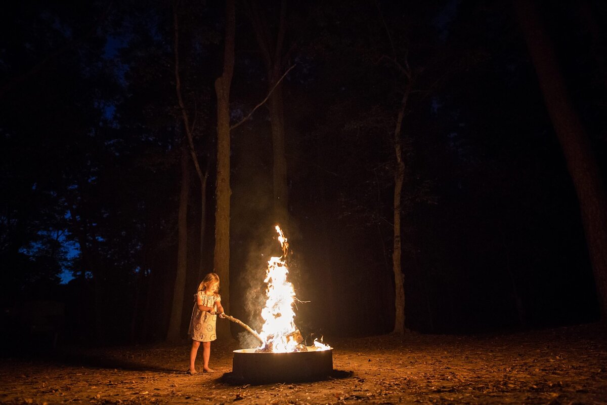 building a campfire 