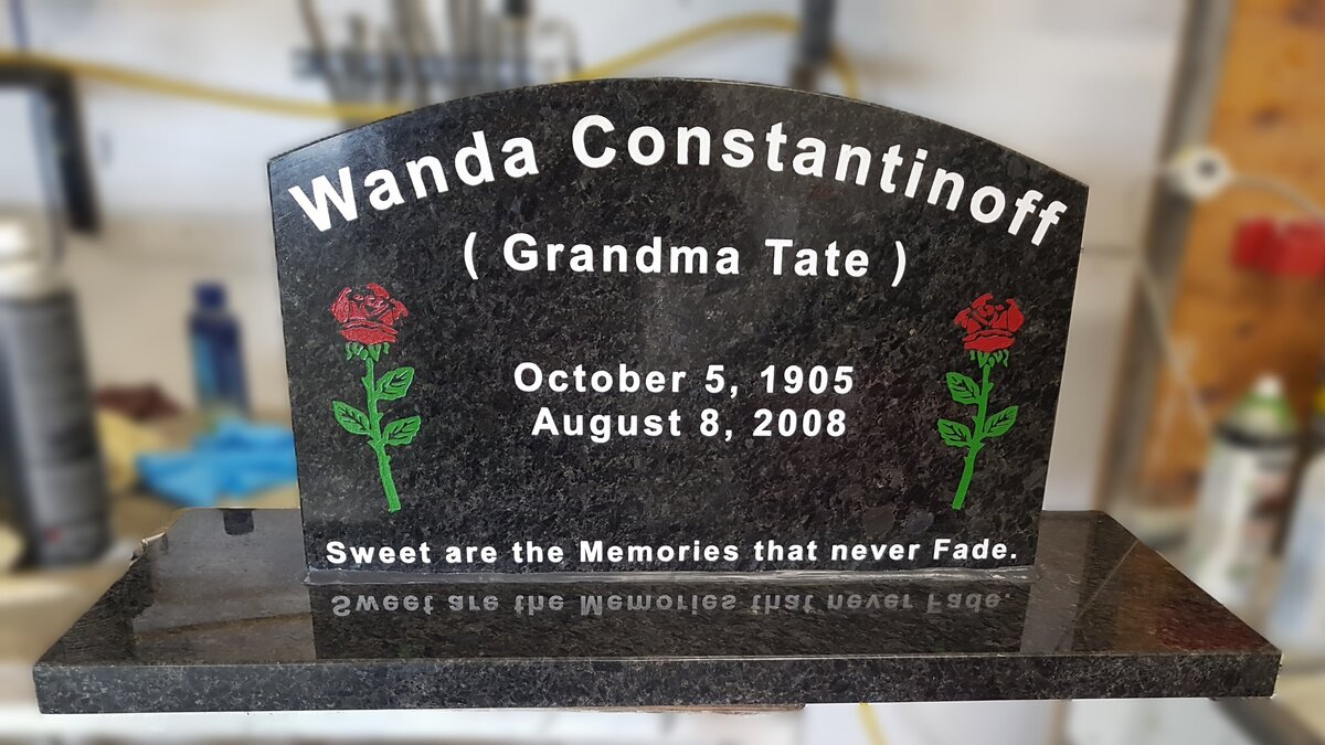 grandma headstone roses saskatoon saskatchewan