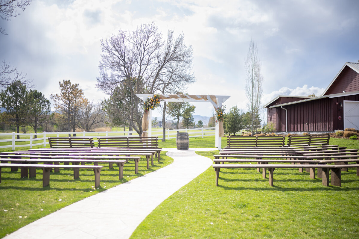 The Barn at Raccoon Creek wedding day with Bride and Groom
