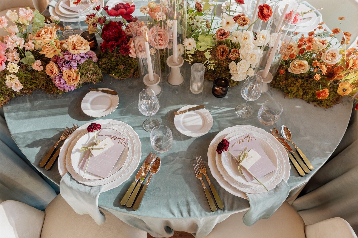 Dinner at Southall Farm Inn pavillion tablescape