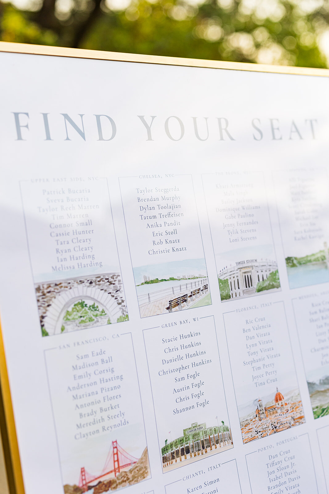 montage healdsburg wedding seating chart custom paintings