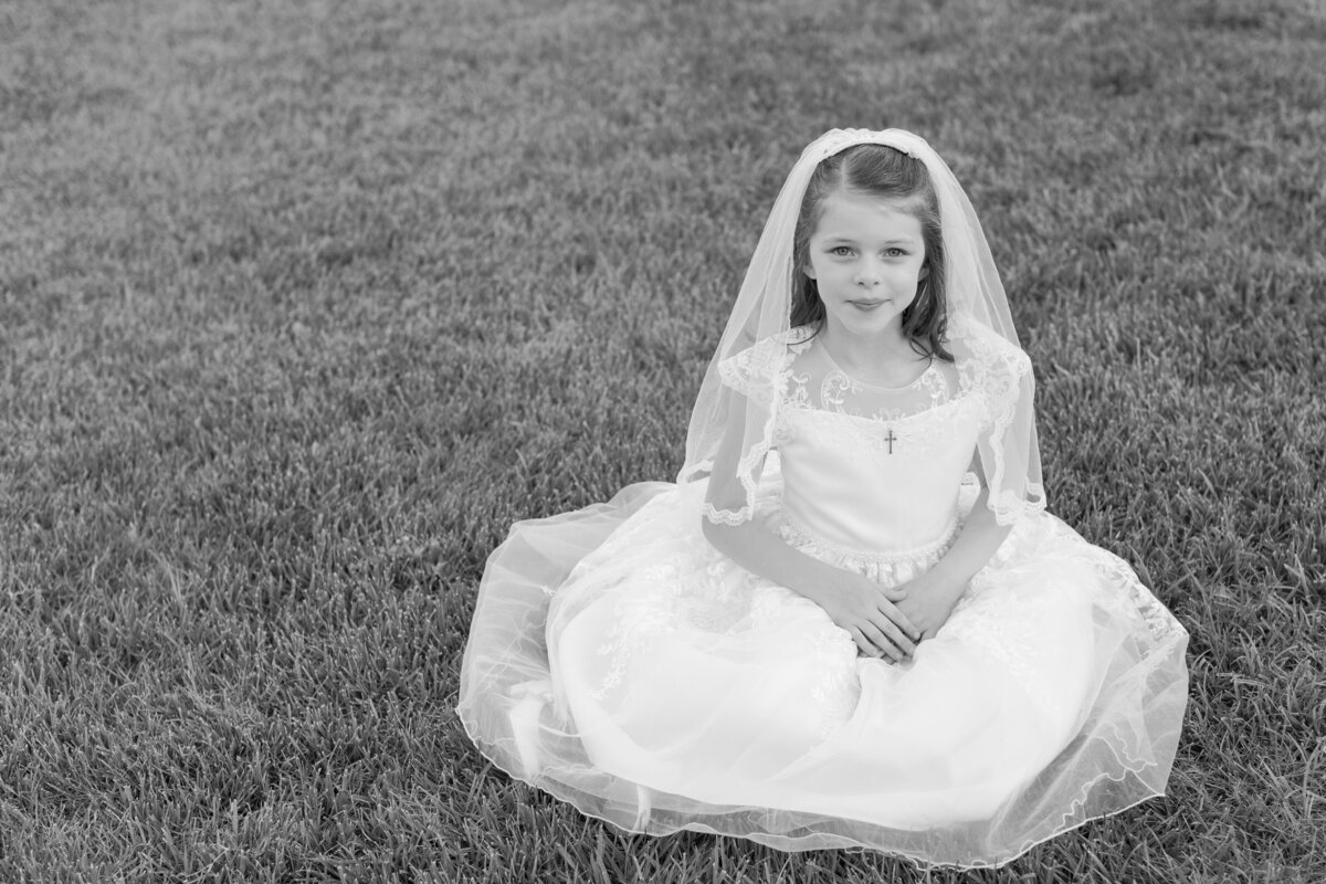 black and white girl in the grass