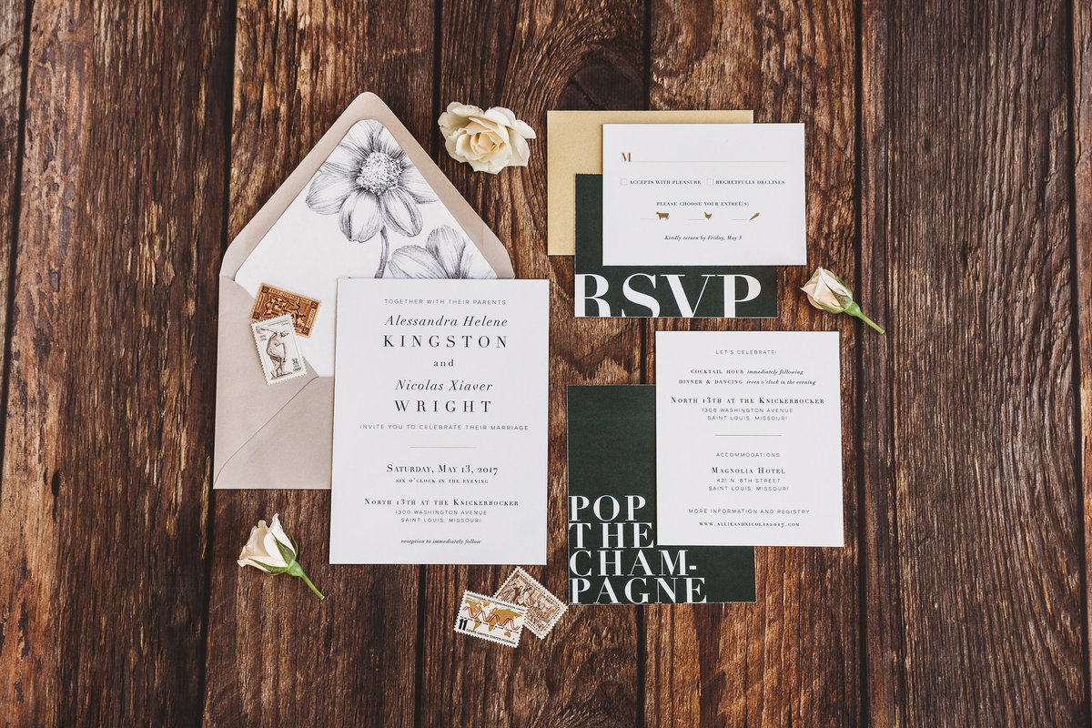 Custom Wedding invitation photography