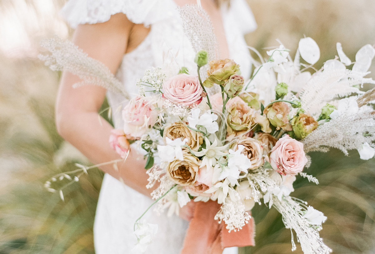 Whimsical and natural bridal bouquet.