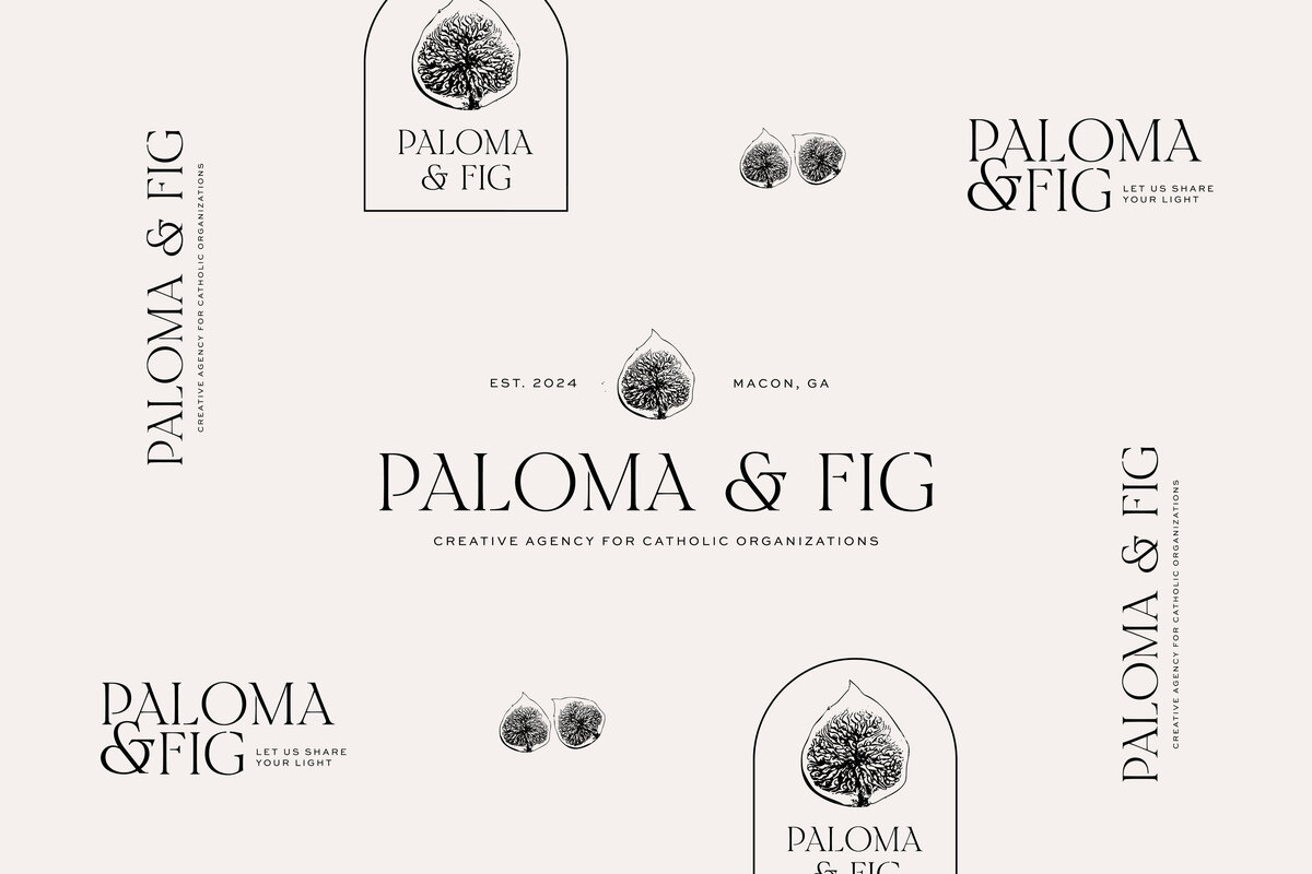 Paloma and Fig logo collage