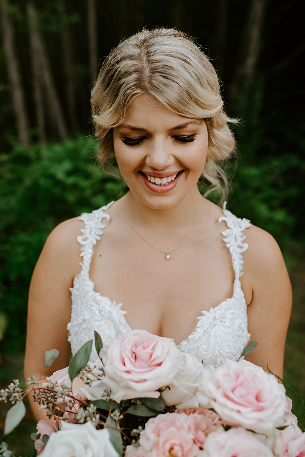 Couple during golden hour at their Roerts Creek wedding on the Sunshine Coast B.C