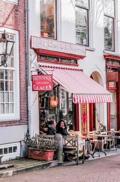 Restaurant in Europe on vacation planned by travel concierge for luxury GG Mack Travels