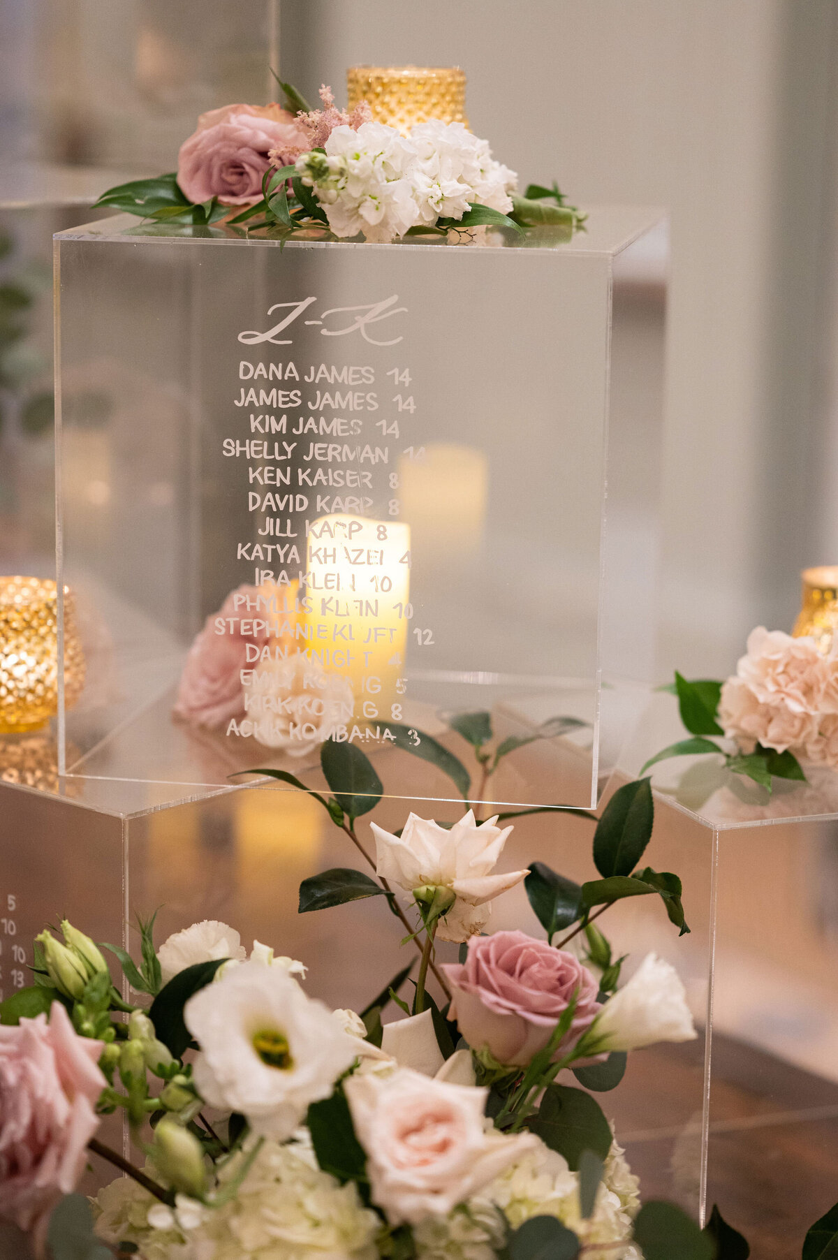 acrylic boxes with calligraphy for escort cards