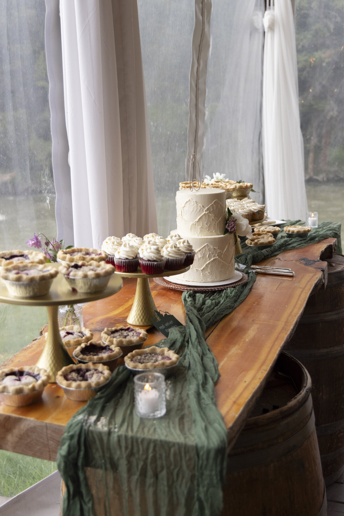 Shanna-Mae-Photography-Montana-Photographer-Wedding-Unique-Dessert-Table-Cake-Mini-Pie-Fish-Cookies-Mountain-Details-Ennis-Big-Sky-Bozeman-Bridger-Round-Barn-009