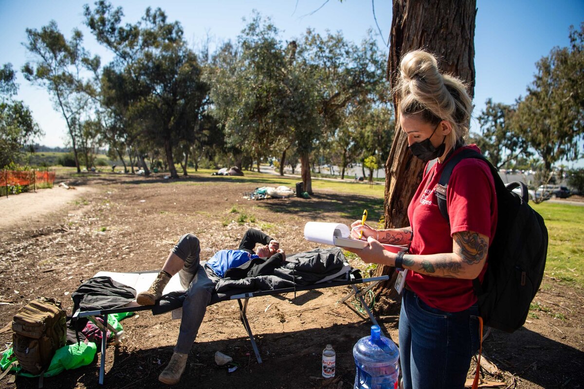 Street health team helps homeless man in Balboa Park