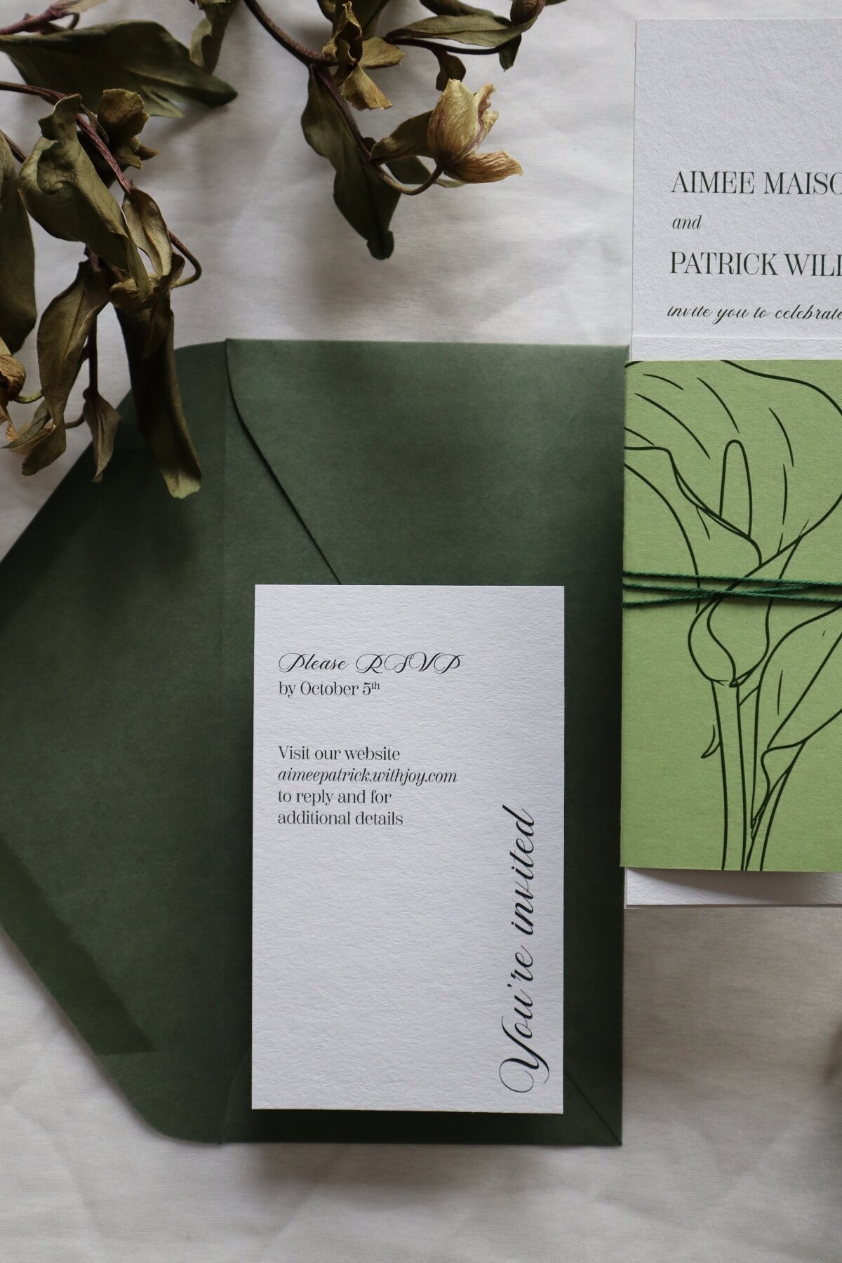 Green-classic-wedding-invitations