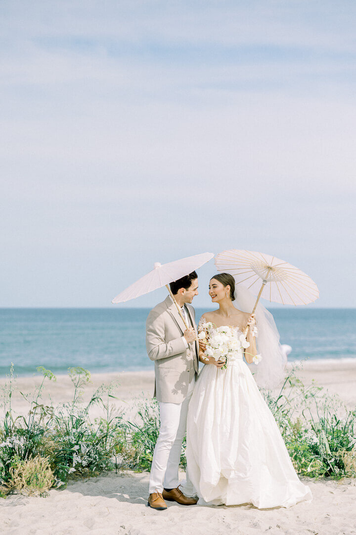 beach wedding White Paper Parasol