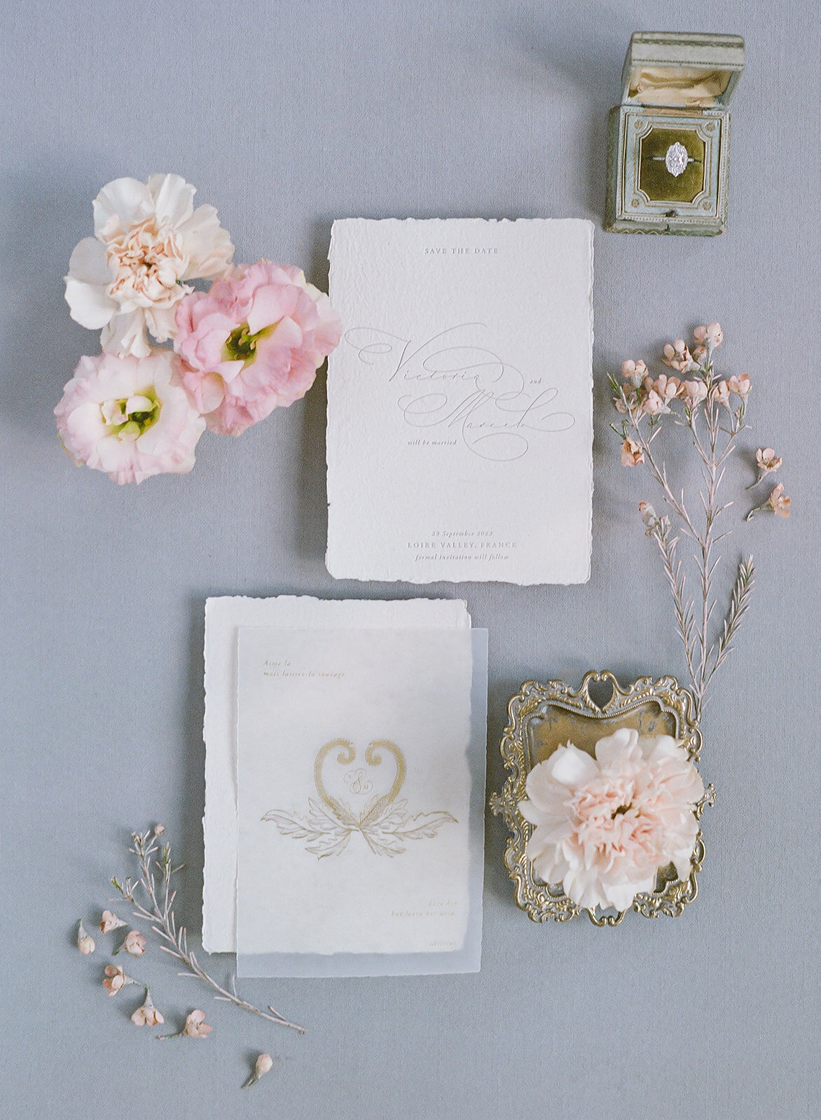 invitation design with florals in washington dc