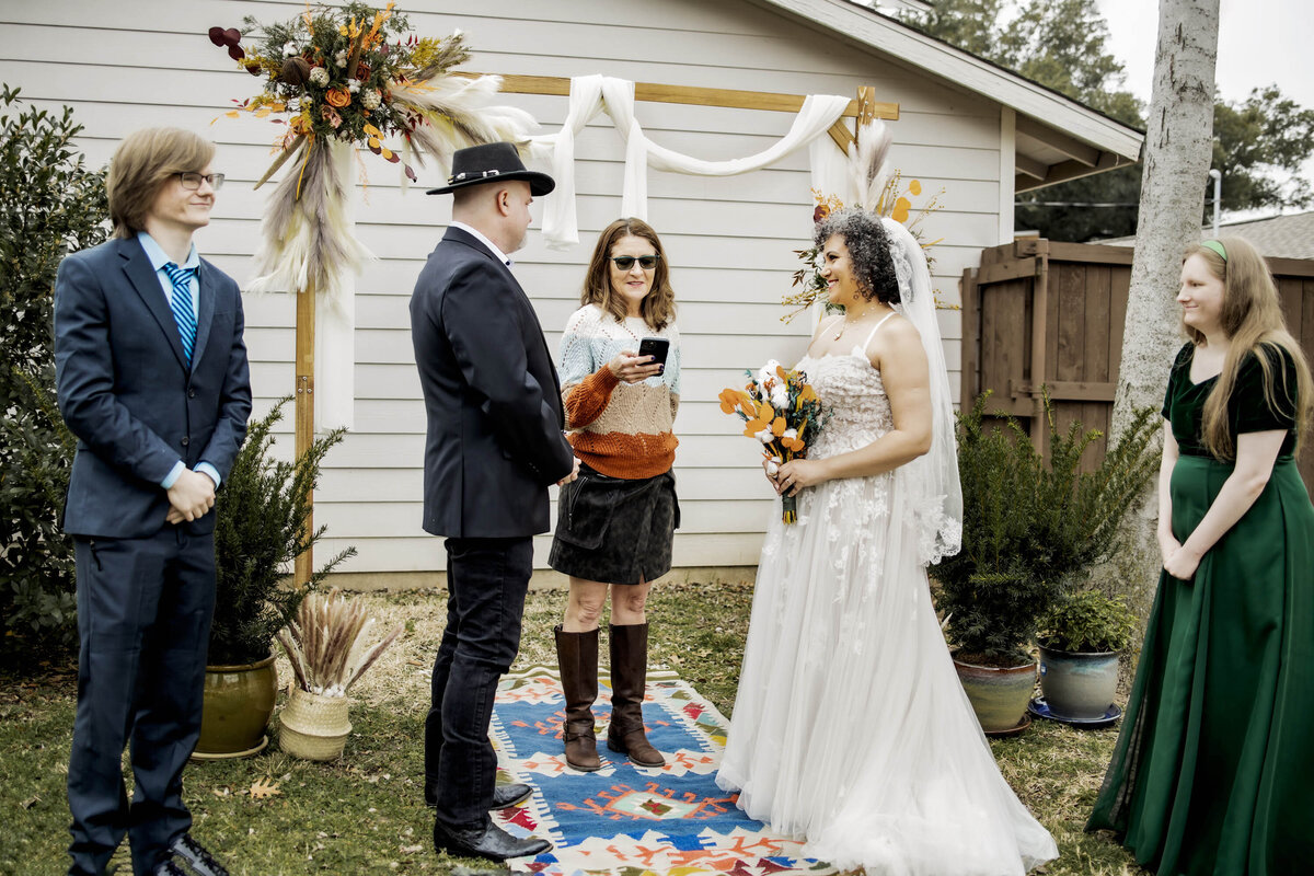 a backyard wedding in Preston Hollow in Dallas Texas