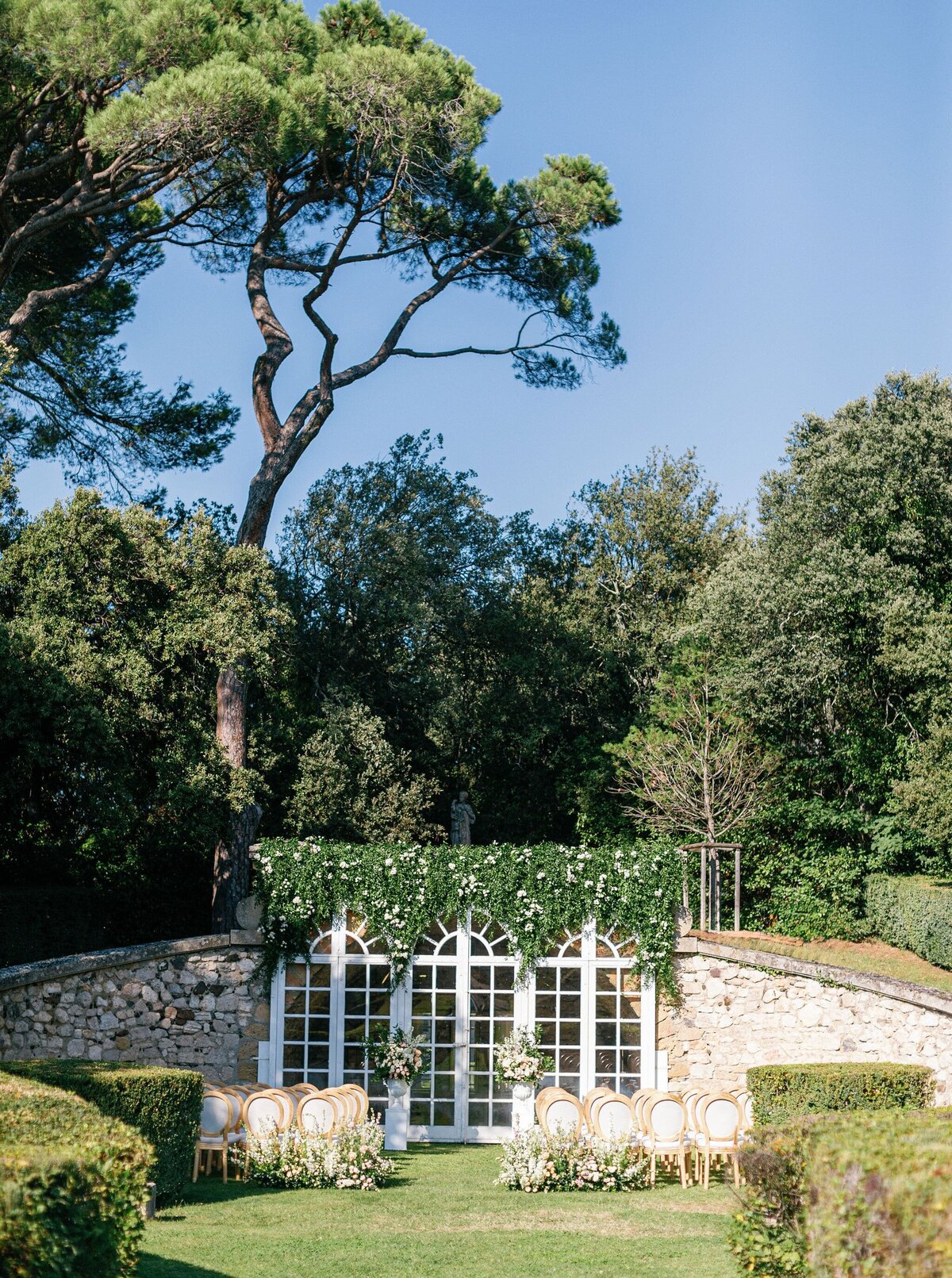 garden-wedding-ceremony-white-orangery-doors