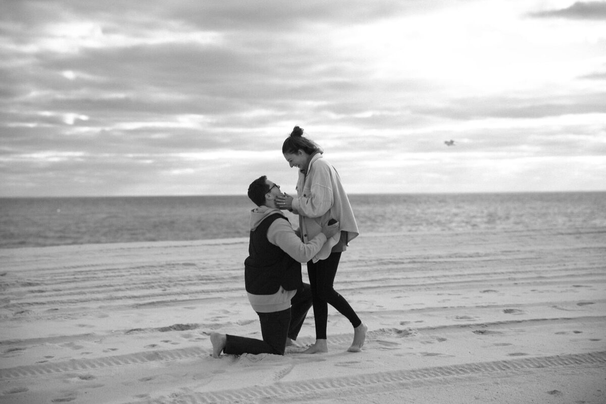 Hampton's Romantic Beach Proposal She said yes BW-1