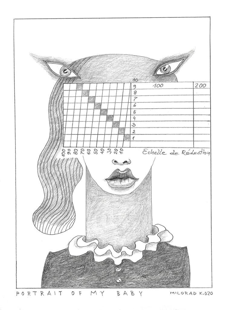 04_Drawings_MiloradKrstic_Portrait of my baby 01, 2020