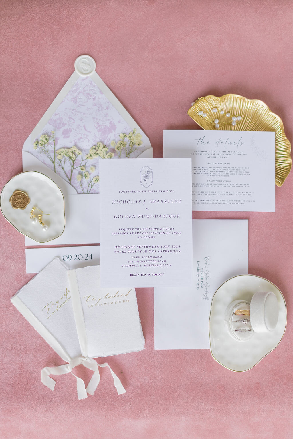 Elegant Wedding Invitation Details | Hannah Constein Photography