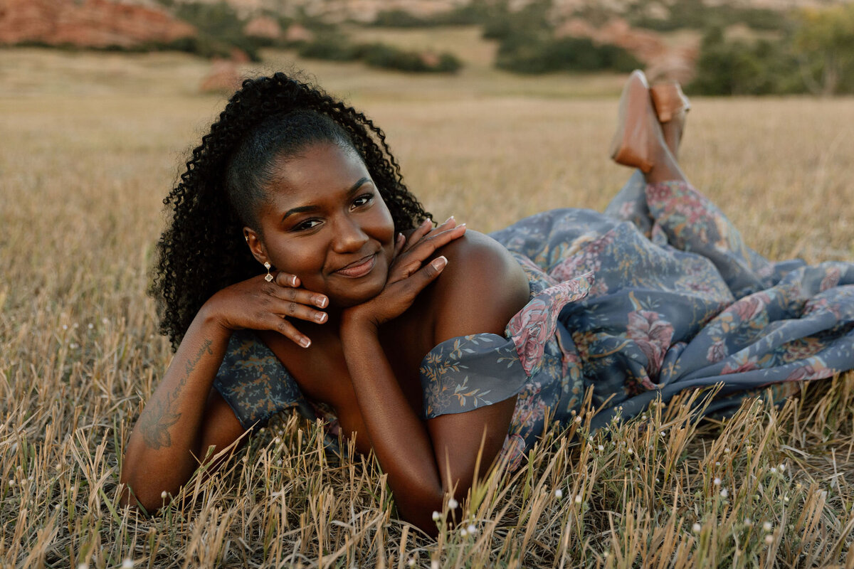 Solo traveler enjoying a personalized photography session in the Rocky Mountains