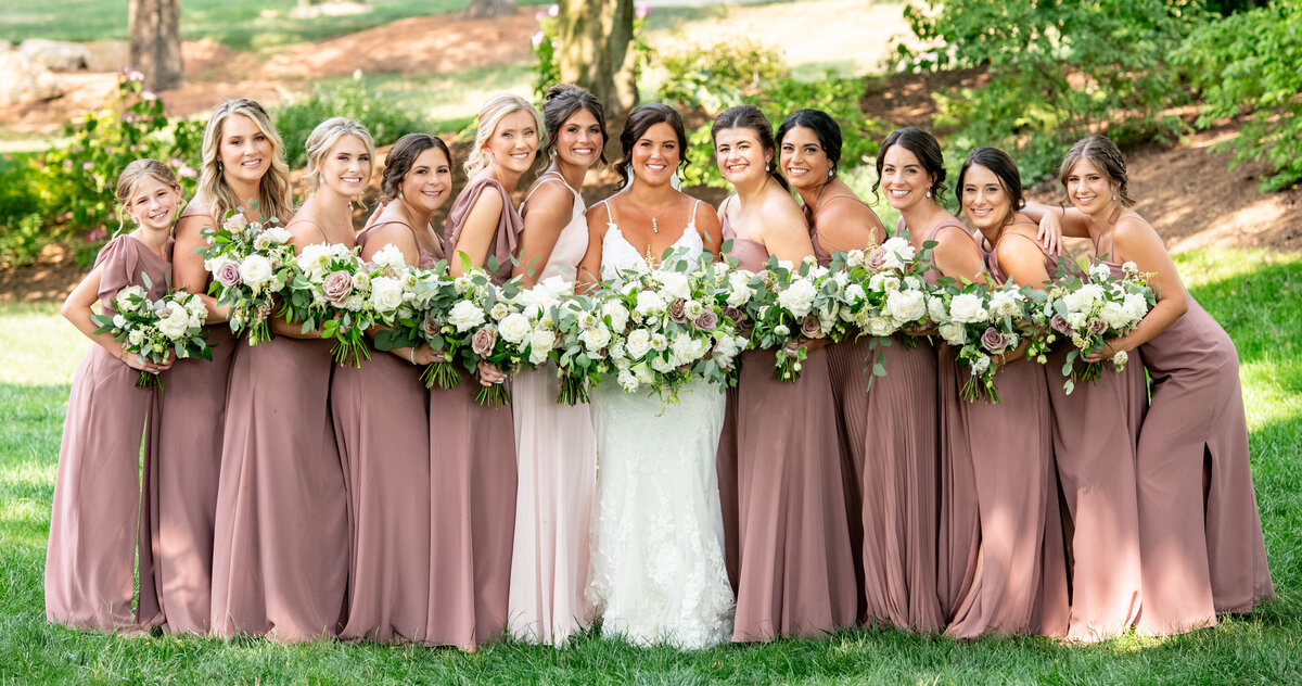 bridal party the farm at eagles ridge