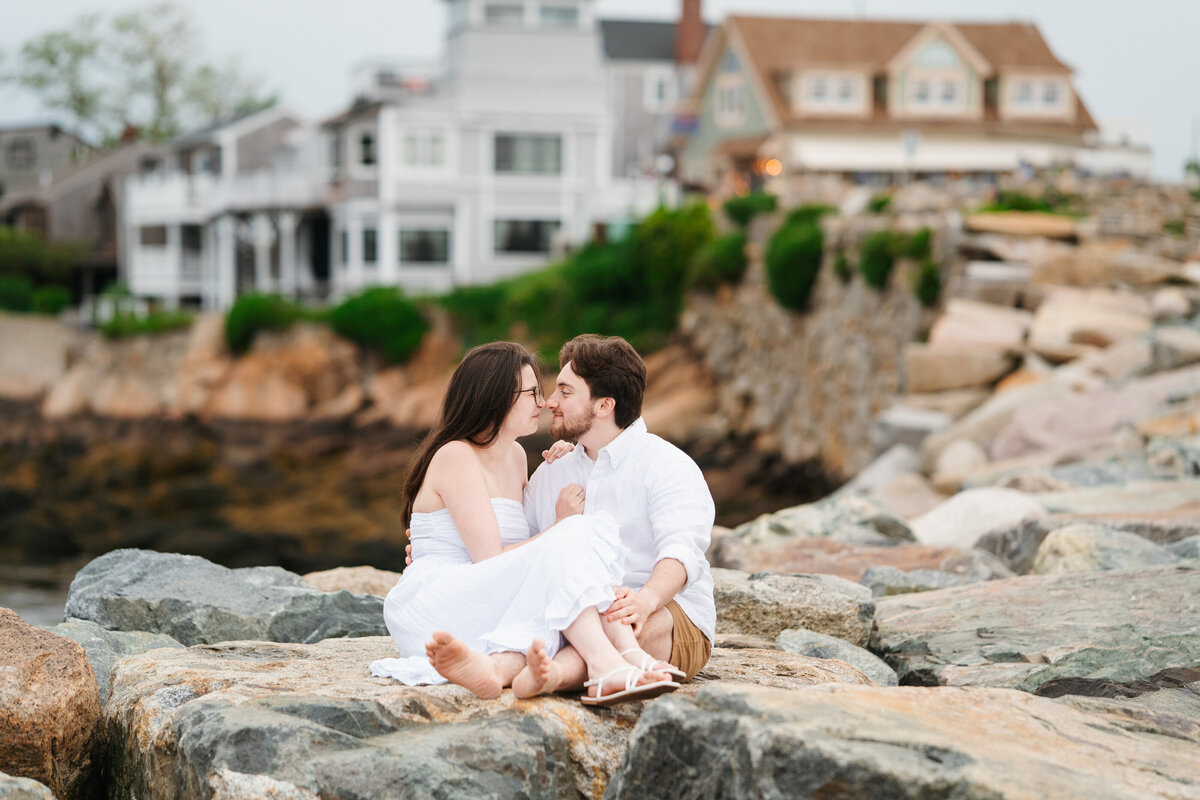 Rockport, MA summer engagement photos