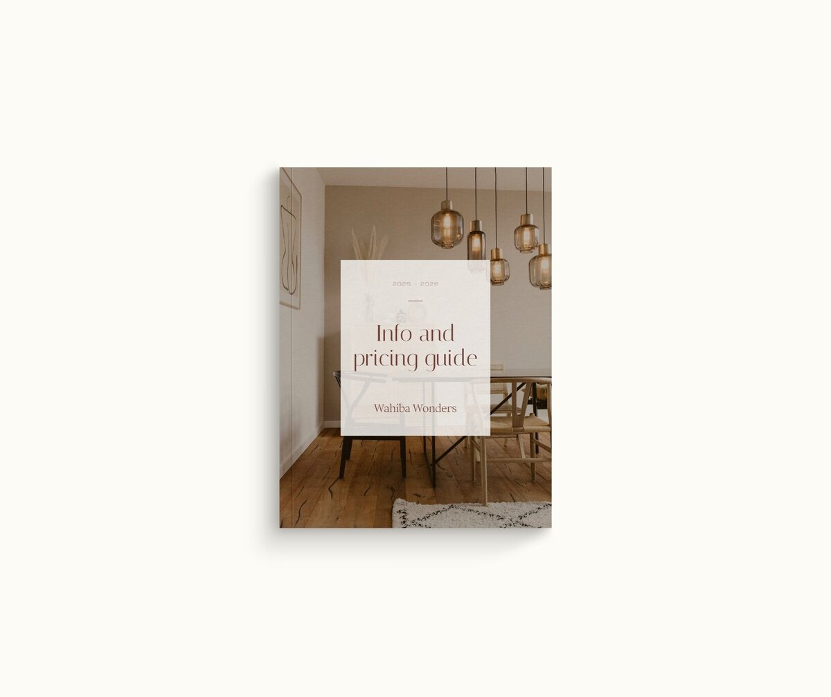 Minimal pricing guide template for interior designers Wahiba Wonders 2