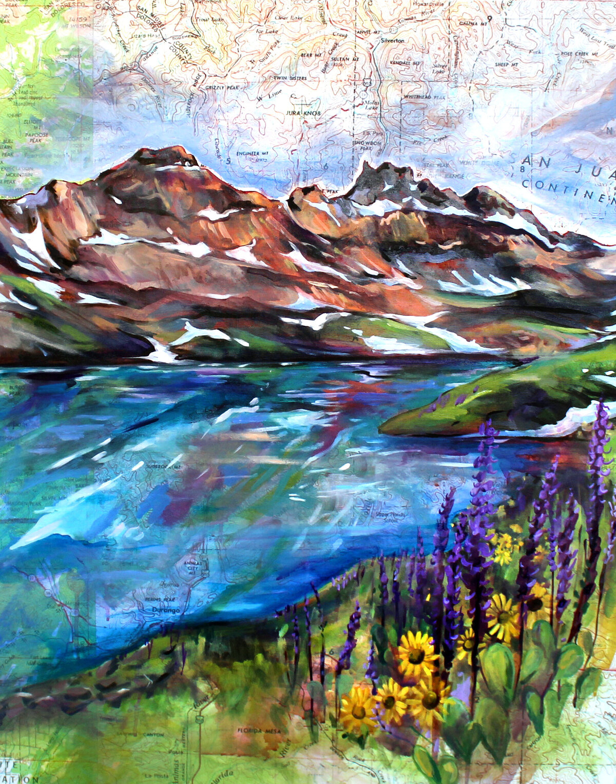 columbine lake 11"x14"