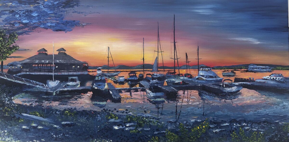 Painting of boats