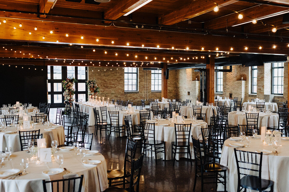 bride and groom at essence event center