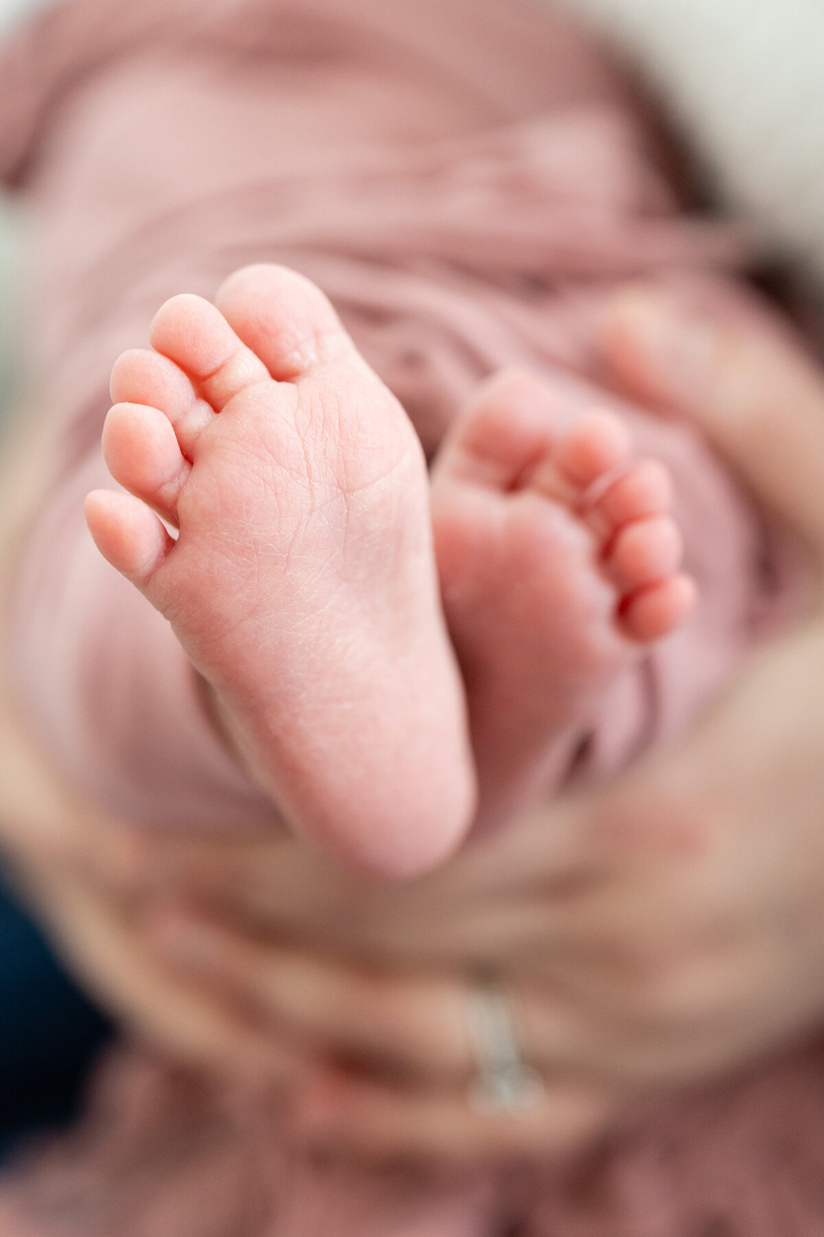 Baby Feet being held by mother's hands