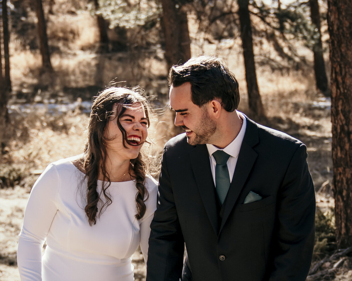 *denver colorado wedding photographer - laughing couple