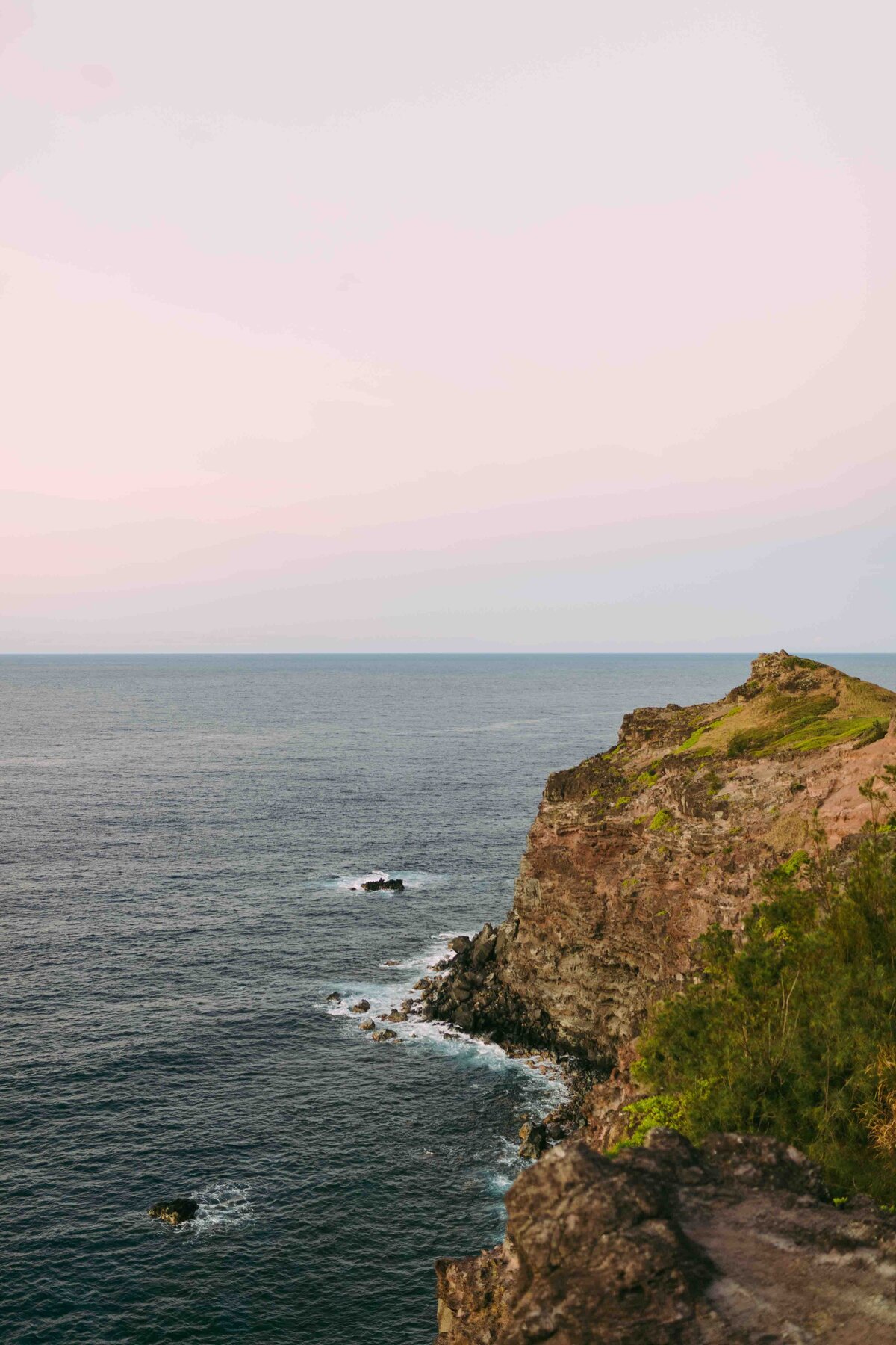 Kapalua Maui Cliff Trail at Sunset